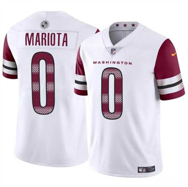 Men & Women & Youth Washington Commanders #0 Marcus Mariota White Vapor Limited Football Stitched Jersey